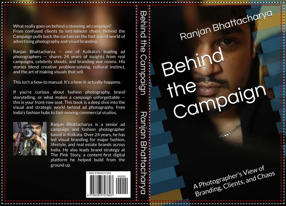 Front and back cover of the book ‘Behind the Campaign’ displayed together, showcasing its professional design and content-driven focus.