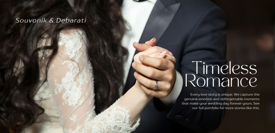 Close-up of bride and groom holding hands during wedding ceremony. Professional quality photography by Ranjan Bhattacharya.