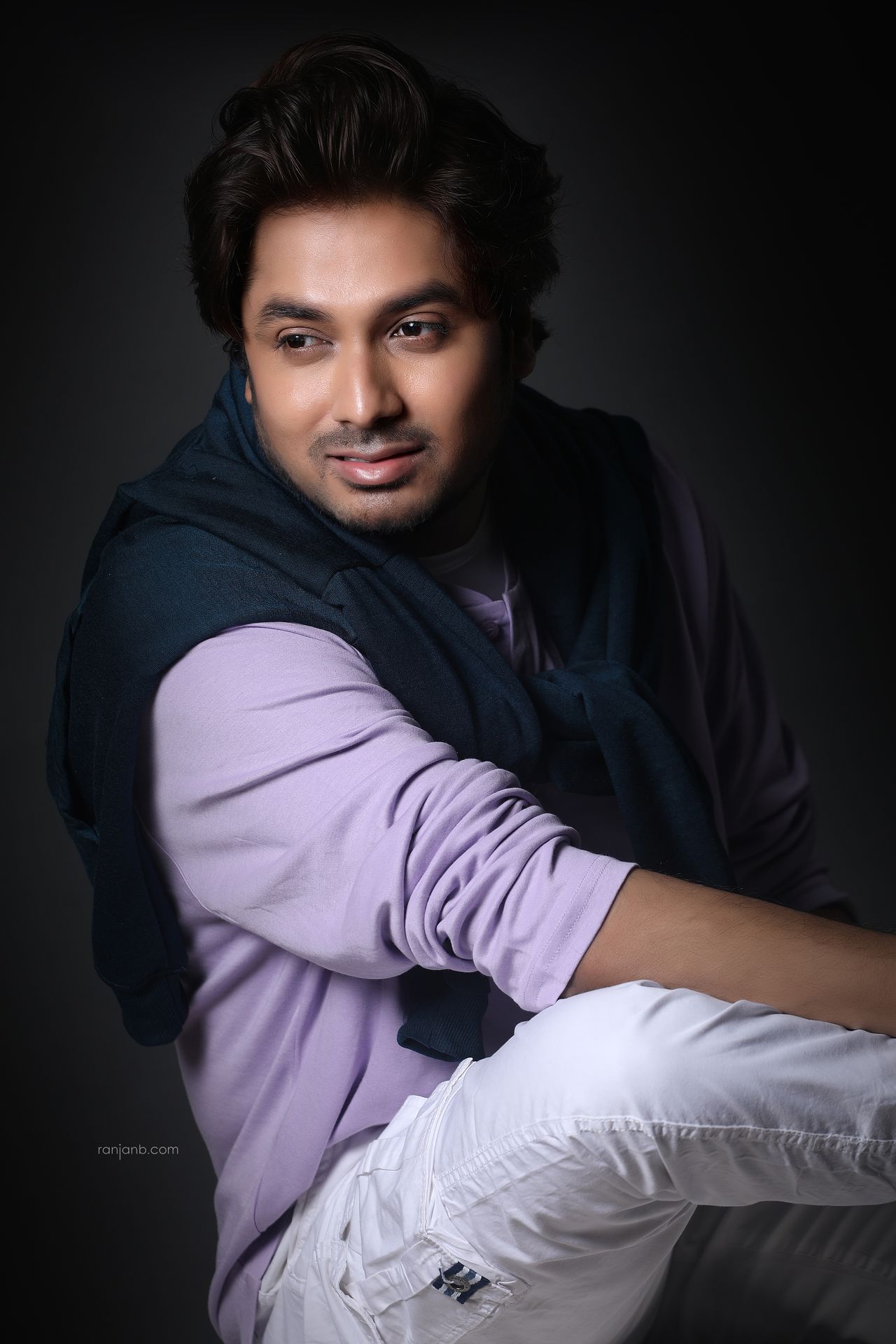 Actor Portfolio – Production Preferred Look Actor portfolio photography in Kolkata featuring a lavender toned look aligned with production house preferences