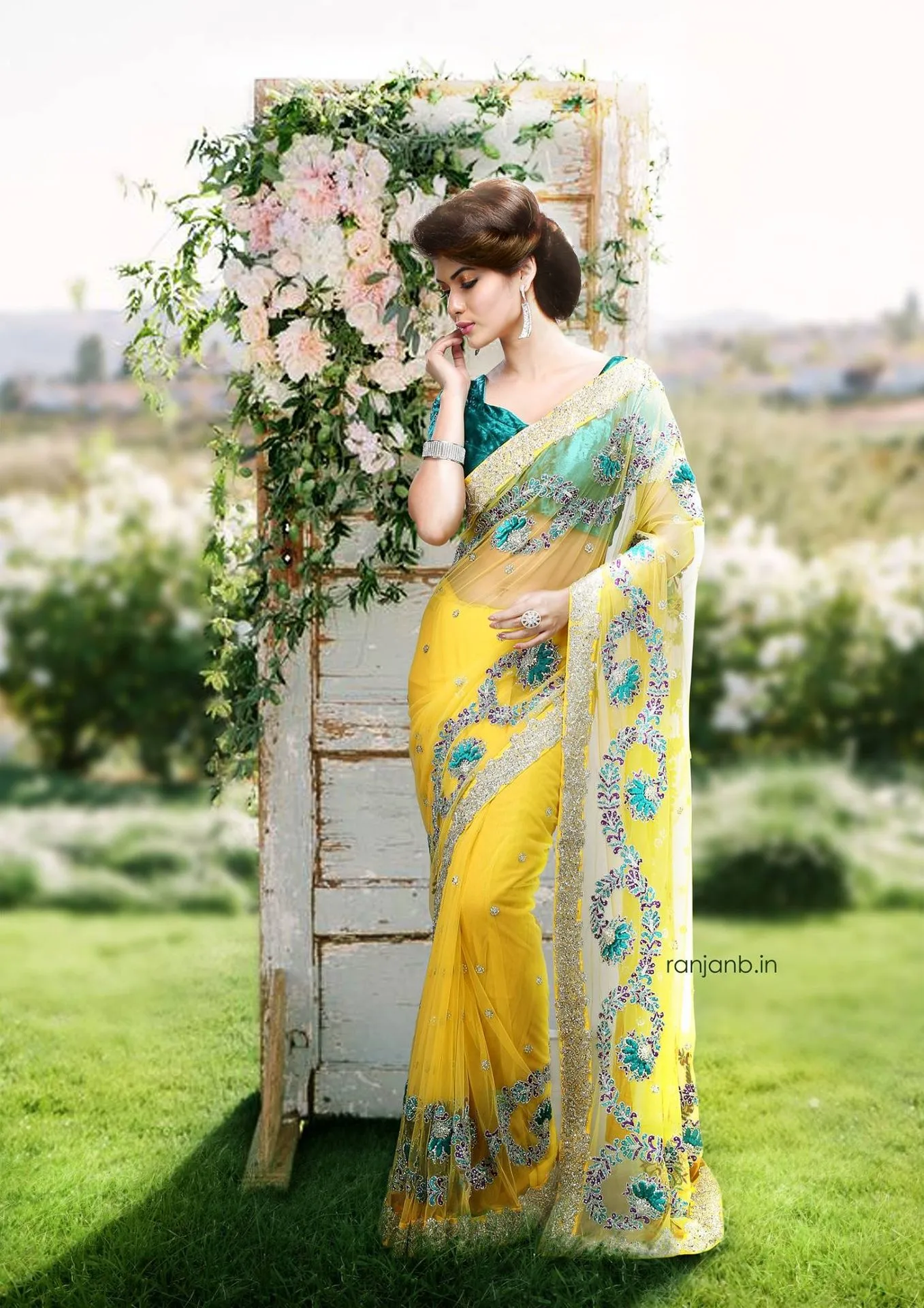 Ad Campaign Photography for Utsav Fashion with Roja Dey by Ranjan Bhattacharya. A creative approach that resonated well with the target audience.