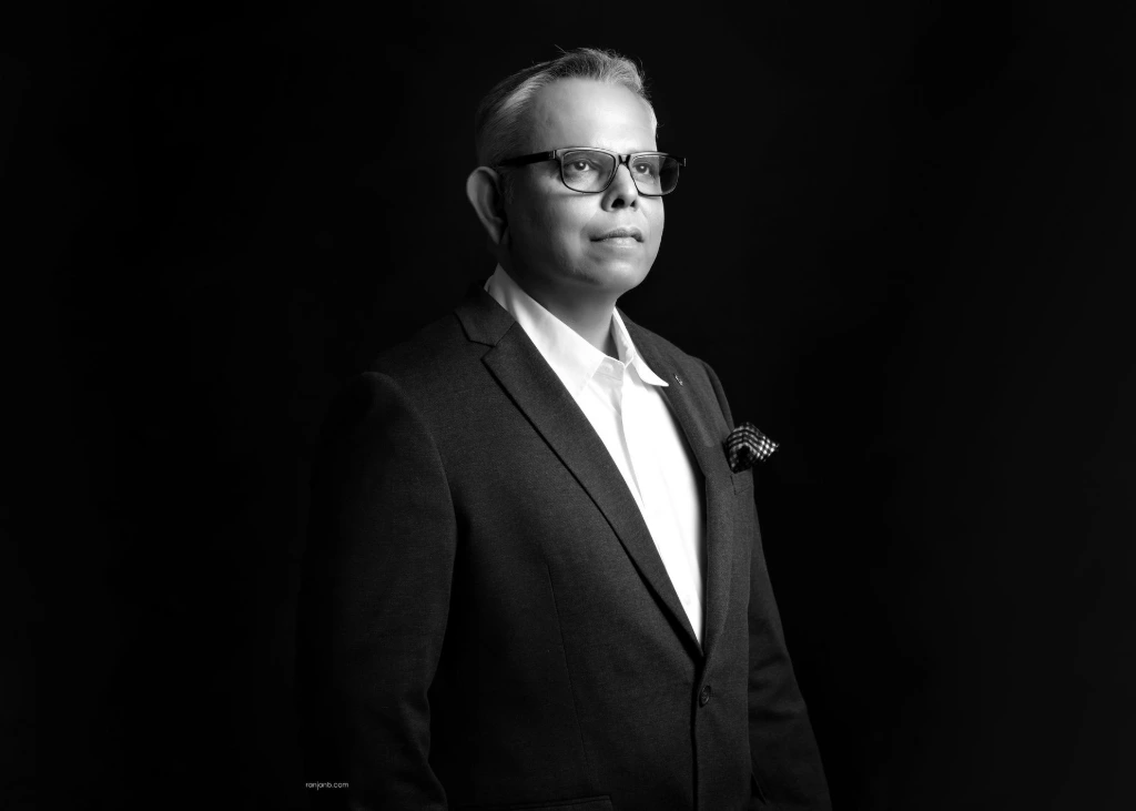 Executive portrait of Commander Subroto Mukherjee Executive portrait of former Indian Navy Commander Subroto Mukherjee photographed in Kolkata