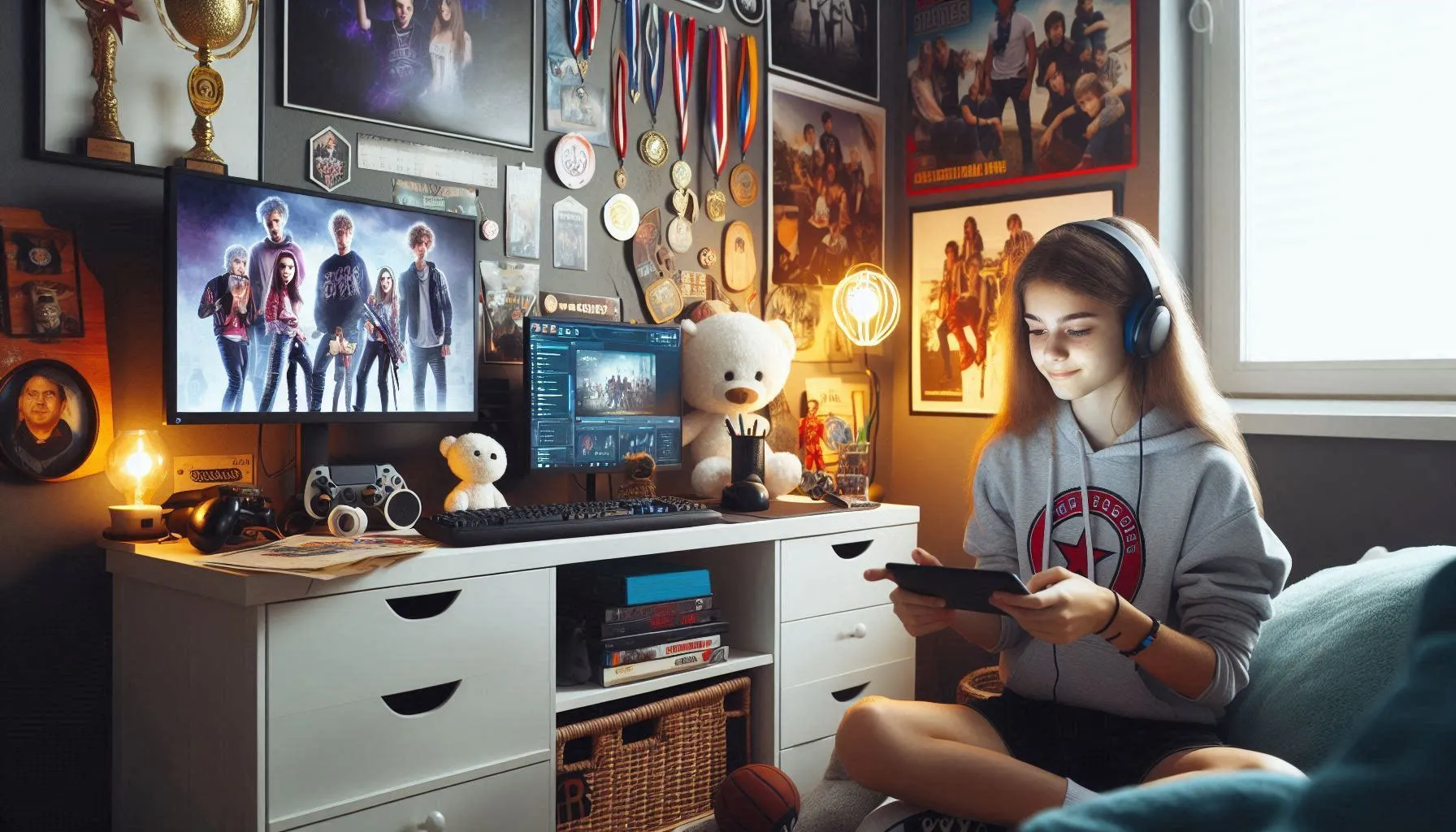 Real-World Performance: Gaming and Multitasking on iPhone 16 Pro Max A Girl enjoying real-world performance: experiencing Gaming and Multitasking on iPhone 16 Pro Max, creative by Ranjan Bhattacharya.