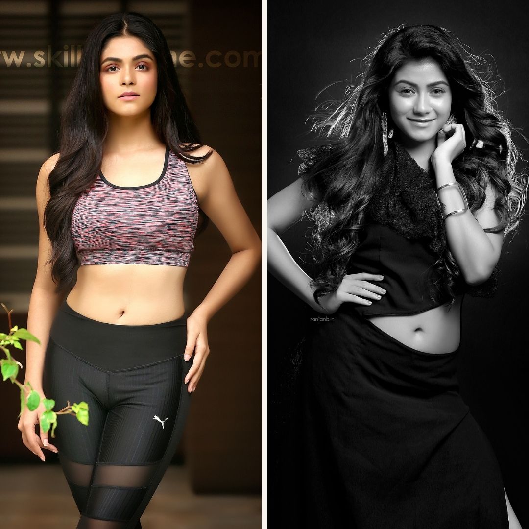 Models Enakshi Ganguly and Prantika Das photographed by Ranjan Bhattacharya in the Kolkata editorial series featured in The New Indian Express.