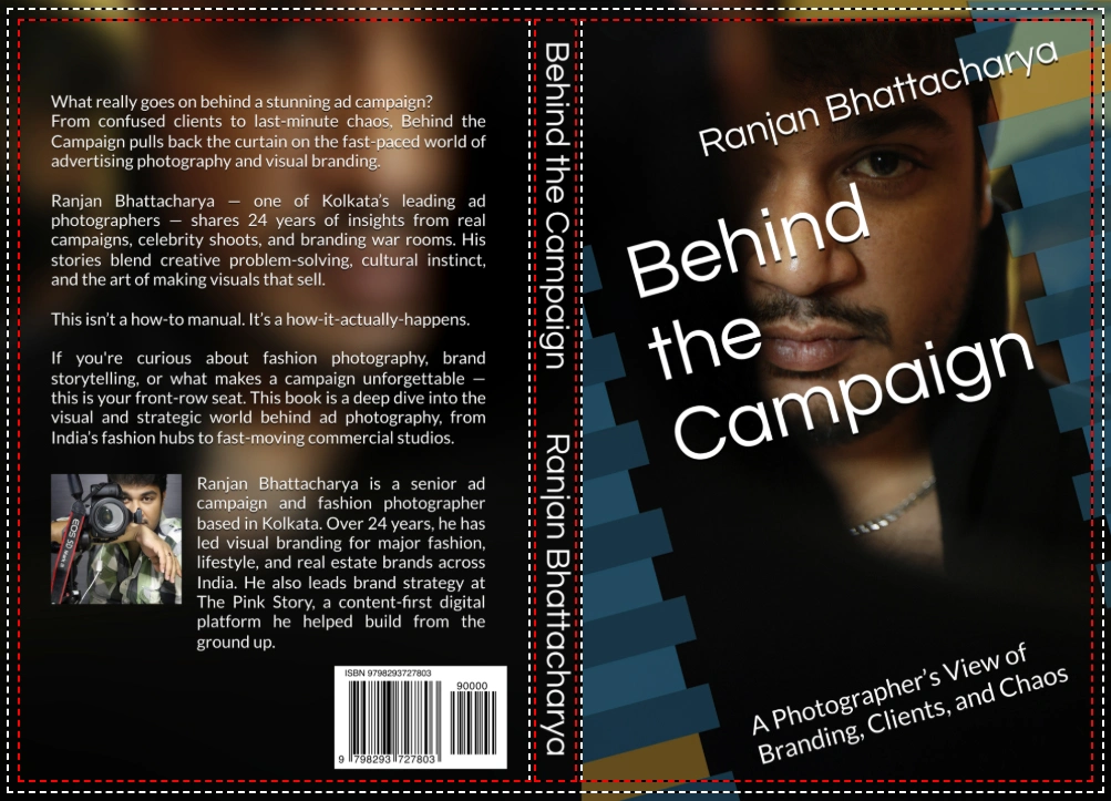 Front and back cover of the book ‘Behind the Campaign’ displayed together, showcasing its professional design and content-driven focus.