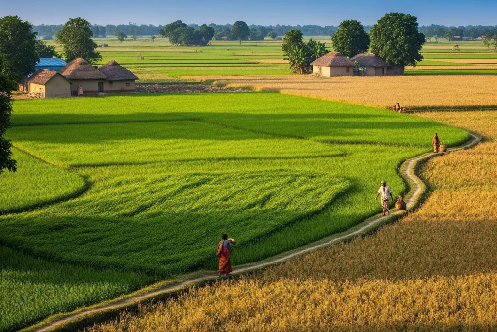 Bengali countryside realistic scene using Veo 3 mood board.