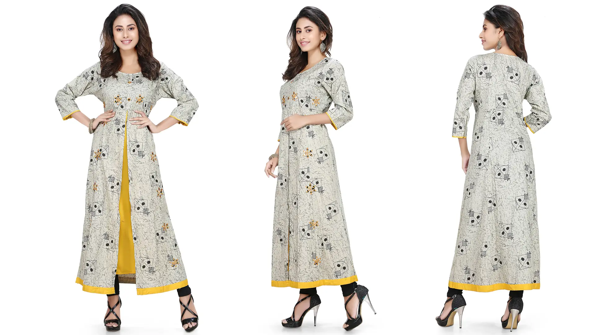 A stunning Indo-Western ethnic clothing shoot for Amazon India in Kolkata, featuring the elegant Ankita Saha, captured by Ranjan Bhattacharya