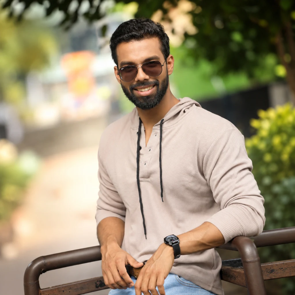 Amit Basuri in a final portfolio portrait from his Kolkata photography shoot