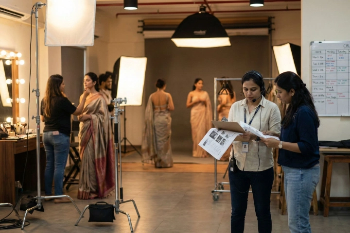 Organisational restructuring and studio-based campaign workflow post Jaipur project Structured production system implemented after Jaipur advertising campaign