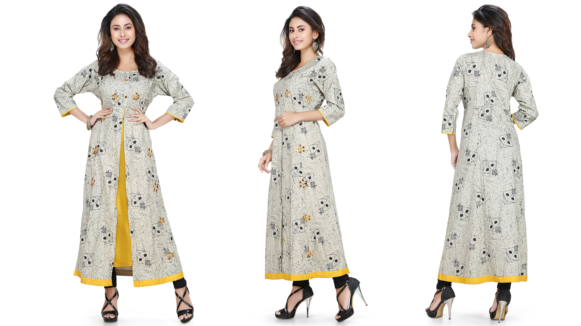 A stunning Indo-Western ethnic clothing shoot for Amazon India in Kolkata, featuring the elegant Ankita Saha, captured by Ranjan Bhattacharya