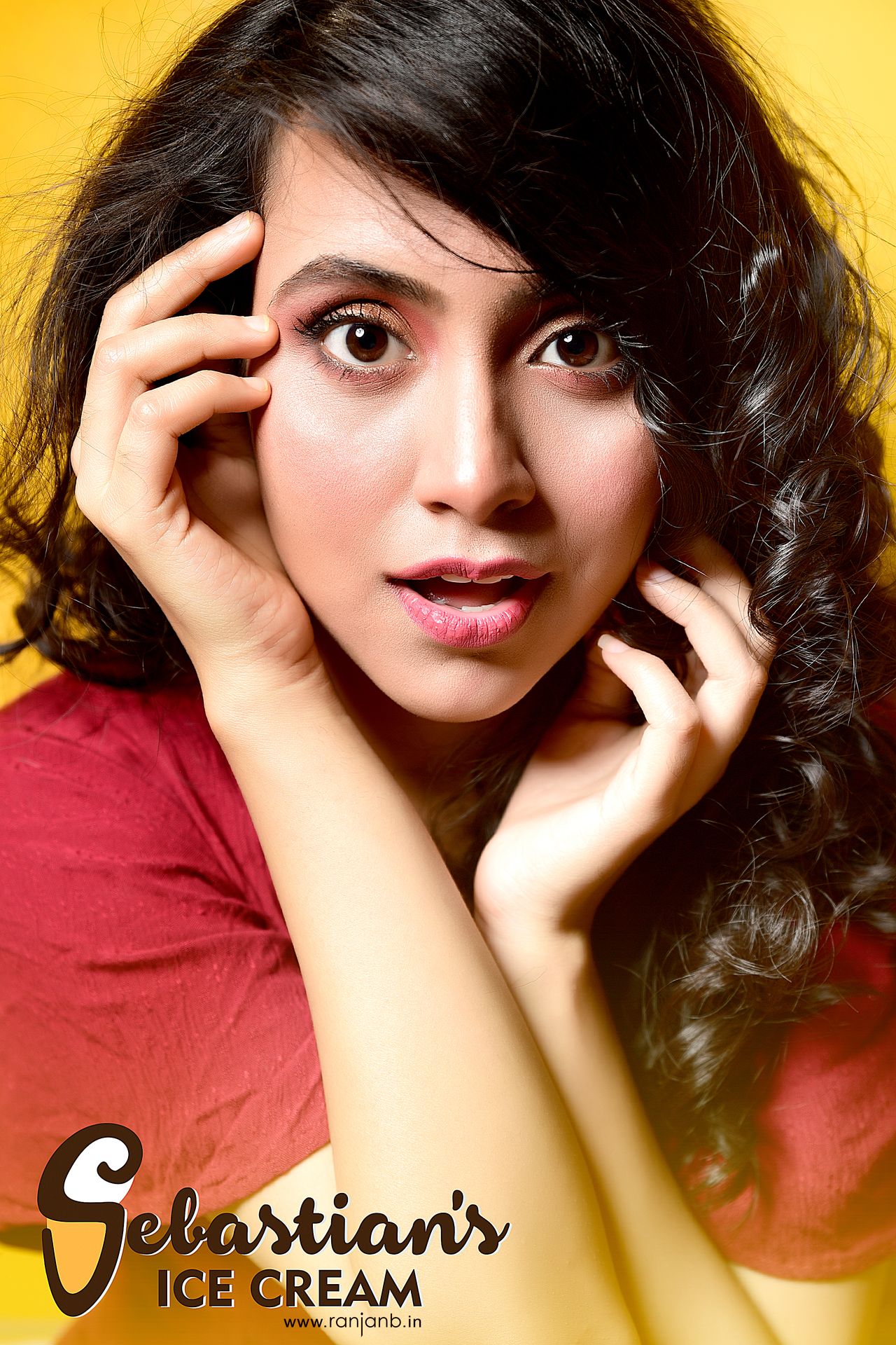 Advertising campaign photography for a leading bakery brand in Kolkata with a Kolkata Model, expertly photographed by Ranjan Bhattacharya.