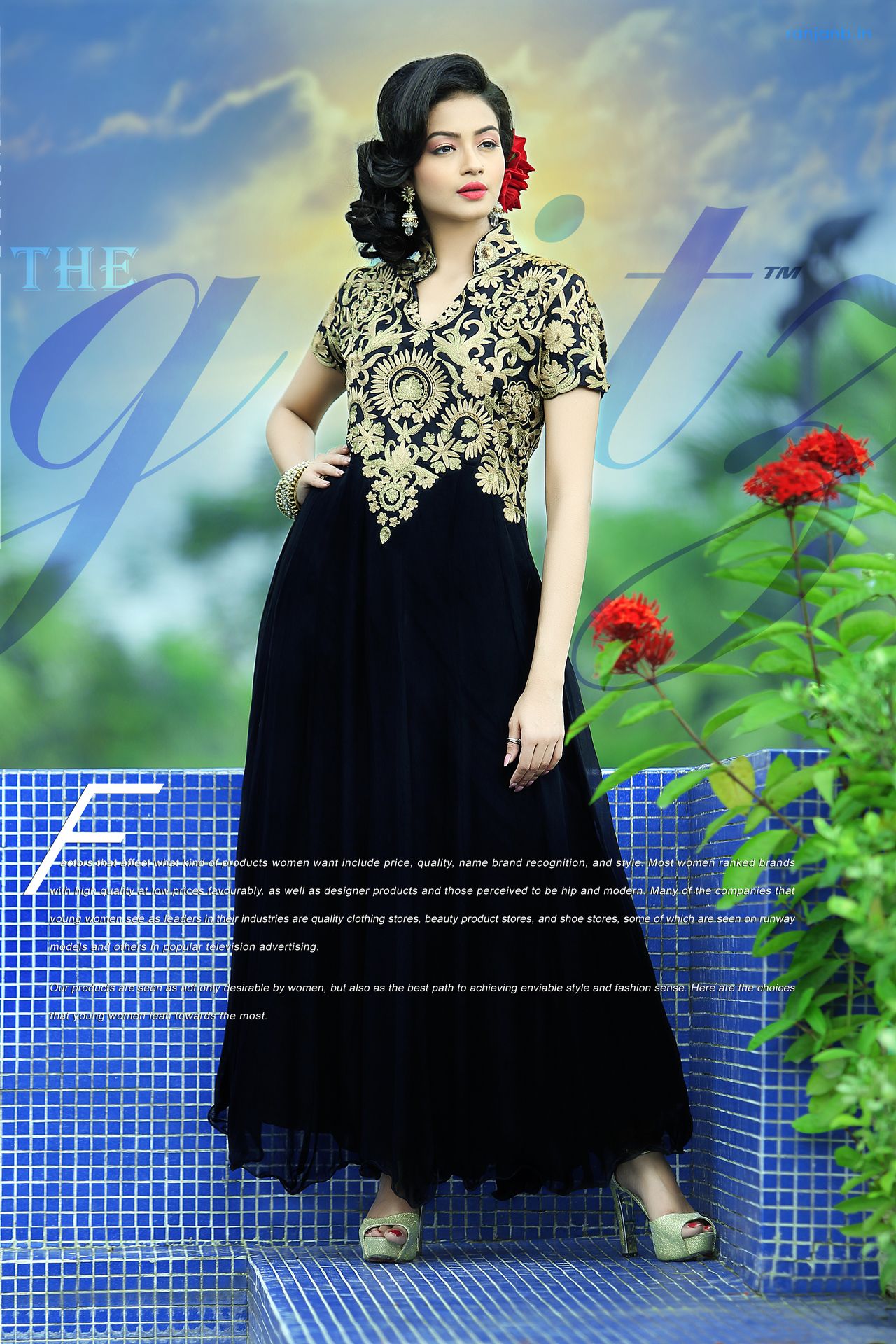 Ad Campaign Photography for Utsav Fashion with Sharanya Mukherjee by Ranjan Bhattacharya. A creative approach that resonated well with the target audience.