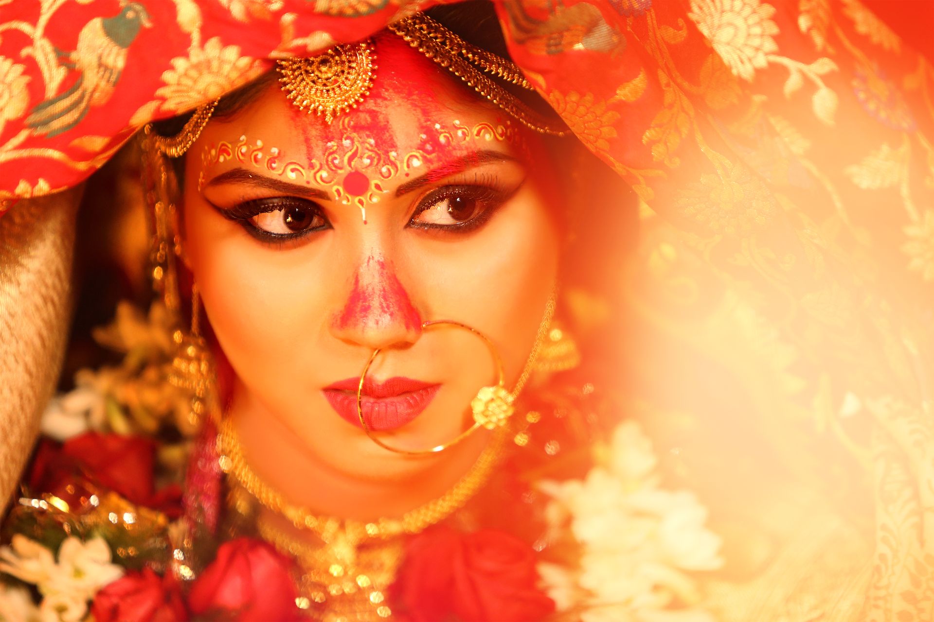 Candid Wedding Portrait of Debarati Sarkar - Captured by Ranjan Bhattacharya