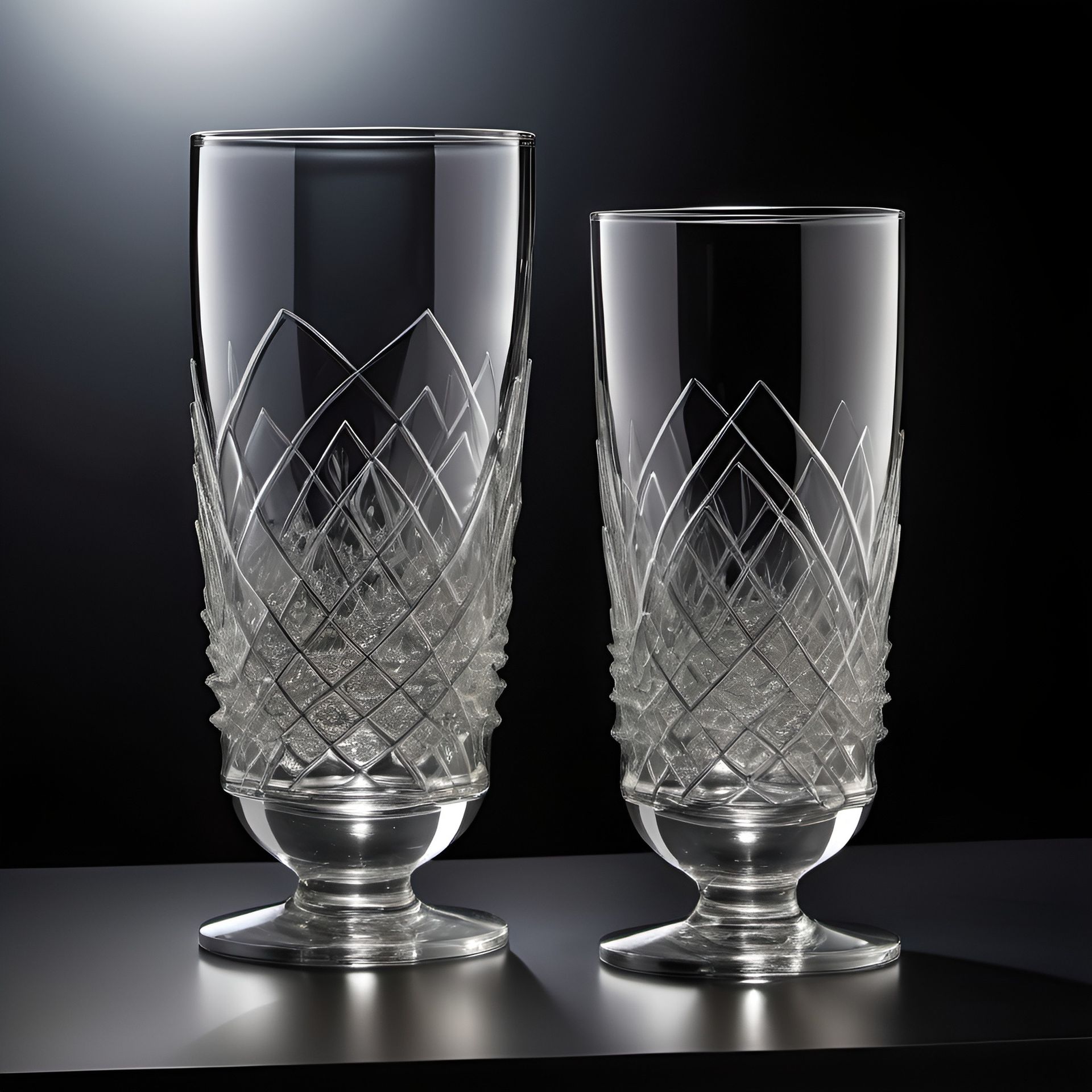 A Reflective Glassware product with advanced lighting creating dramatic highlights, photography by Ranjan Bhattacharya Photography